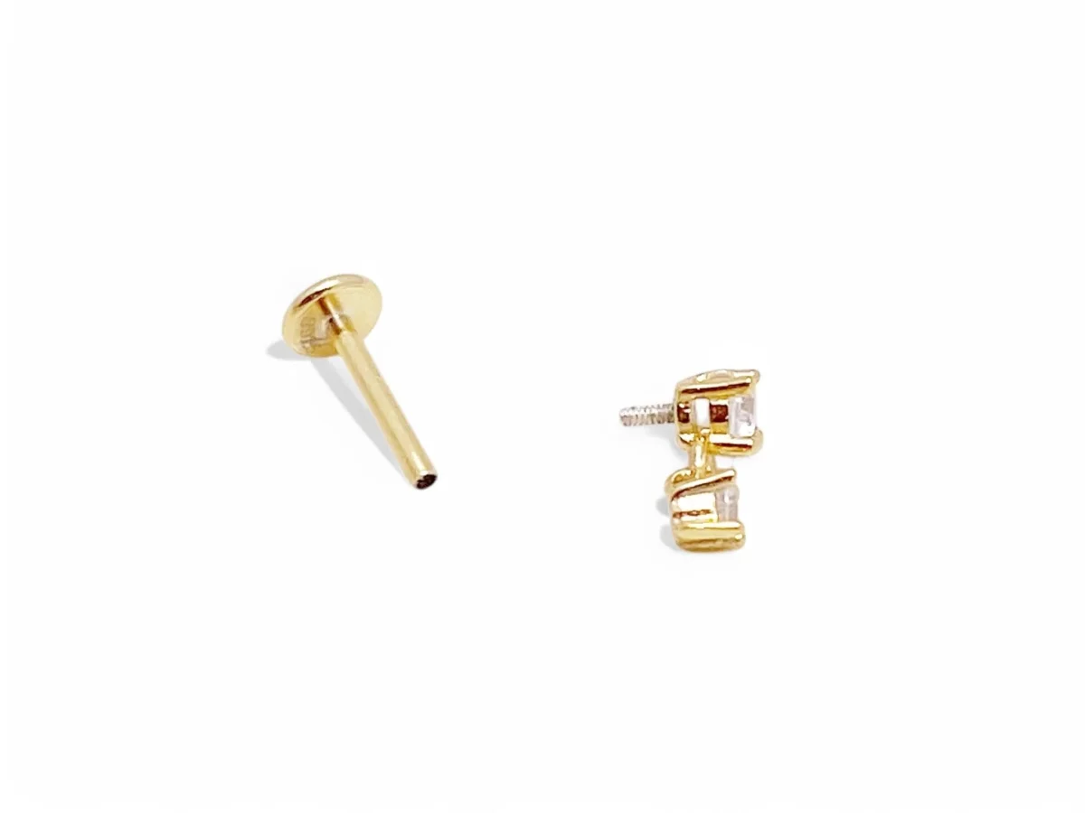 Glitzer Ohrstecker – Bild 3