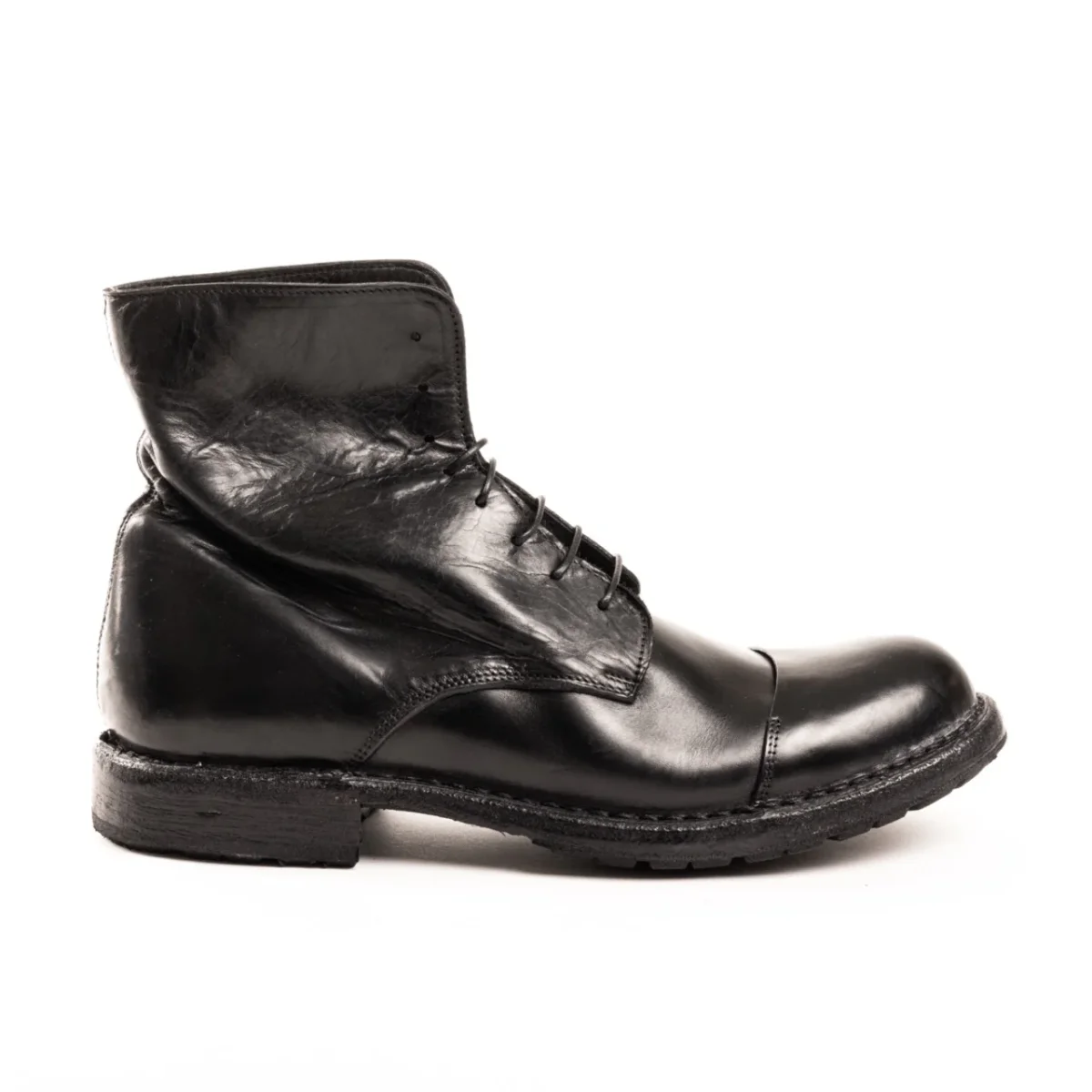 Tronchetto Toe-Cap Waxed 51309 - Nero