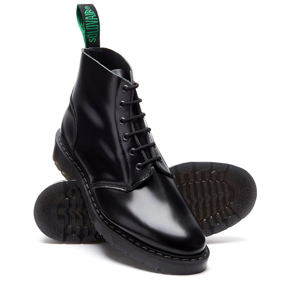 Astronaut Boot 6 Eye - Black Hi Shine – Bild 4