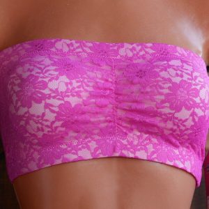 Bandeau Bustier BH, Magic Bodyfashion, Spitze, pink, Gr XL (42/44)