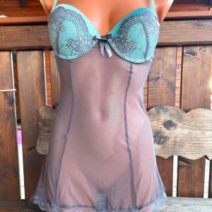 BH, Slipdress, After Eden, mint , grau, Spitze, Push up