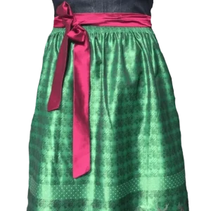 Dirndl Wenger, grau, grün, Hirsch, Maxi 80 cm