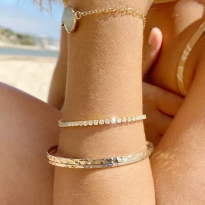 Goldenes Tennisarmband