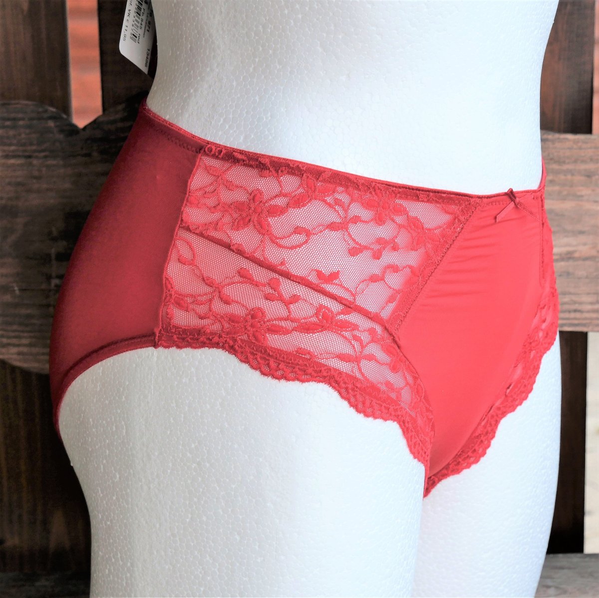 Hüftslip, Slip, Nina von C., kirsch rot, Spitze, Gr. 48 – Bild 4