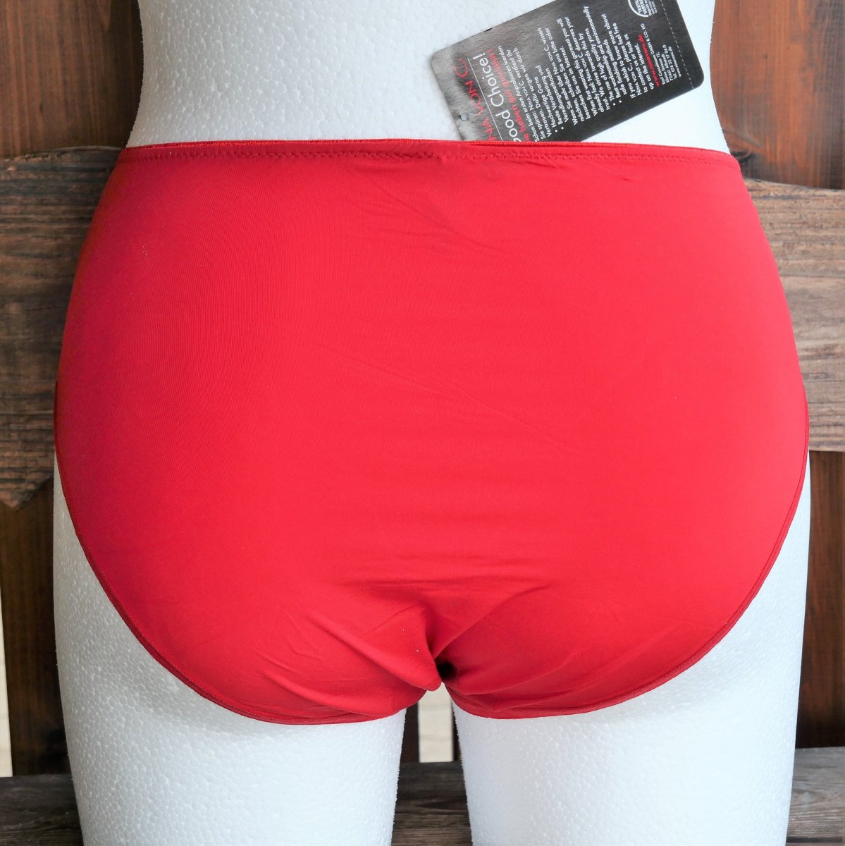 Hüftslip, Slip, Nina von C., kirsch rot, Spitze, Gr. 48 – Bild 5