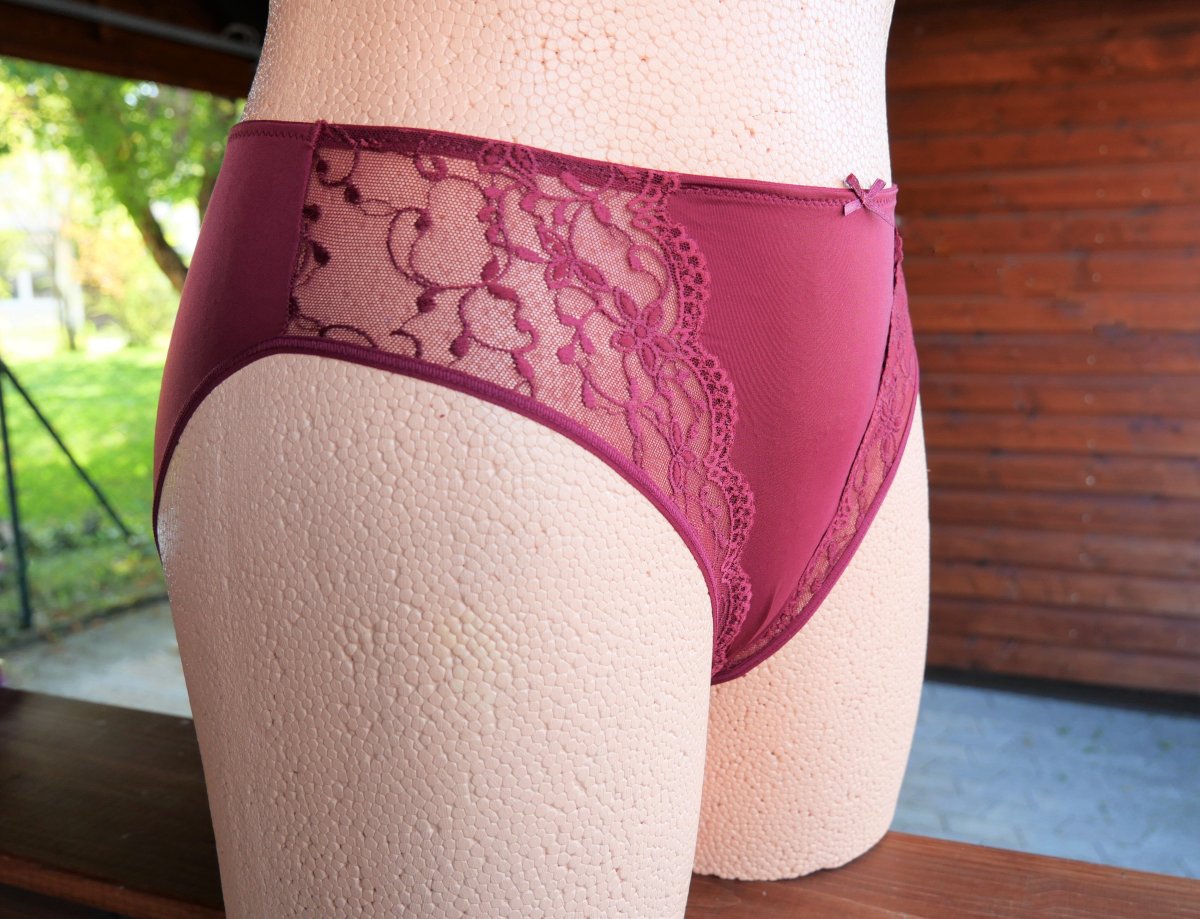 Jazzpant, Slip, Nina von C., burgund, Spitze bordeaux – Bild 5