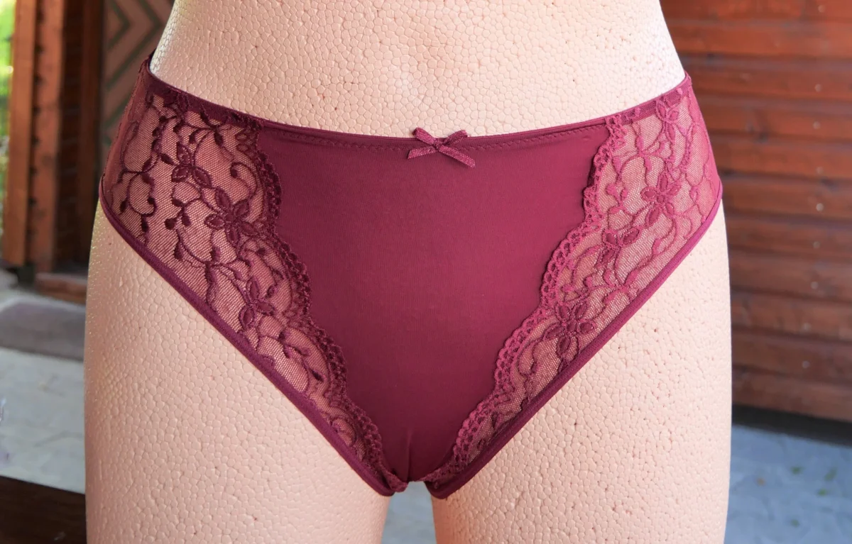 Jazzpant, Slip, Nina von C., burgund, Spitze bordeaux – Bild 3