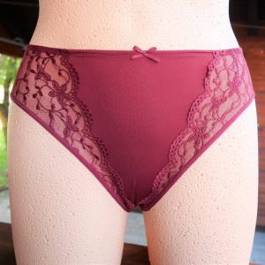 Jazzpant, Slip, Nina von C., burgund, Spitze bordeaux