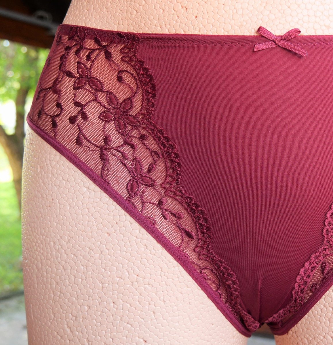 Jazzpant, Slip, Nina von C., burgund, Spitze bordeaux – Bild 4