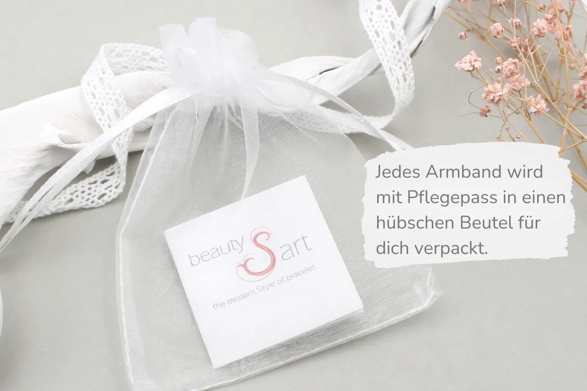 Namensarmband mit Herz, Grau matt – Bild 6