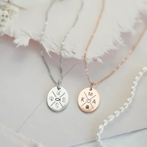 Kette mit graviertem Ovalanhänger