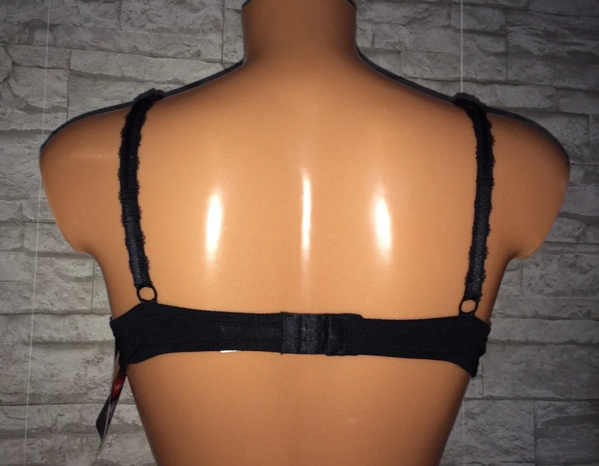 Schalen BH, Nina von C., rot, schwarz, Spitze, Push up, 85 B – Bild 4
