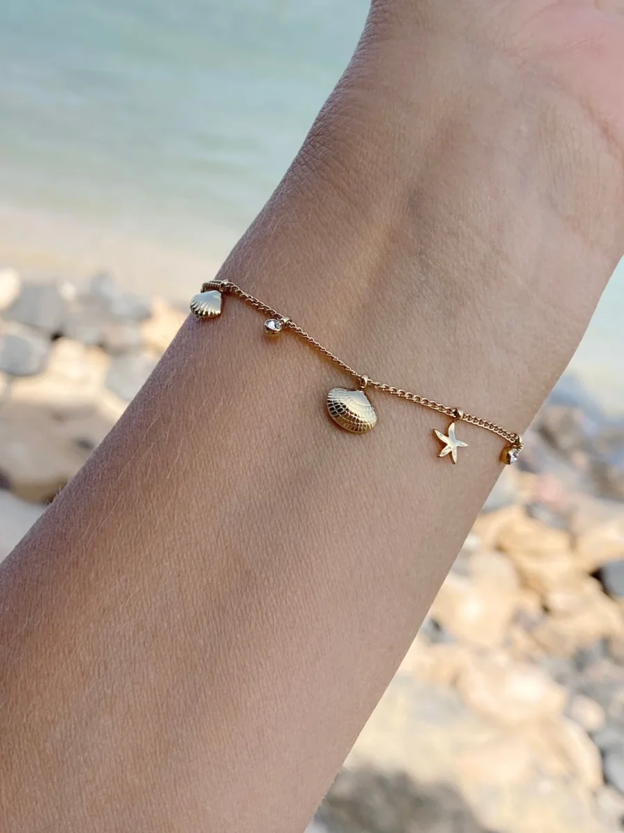 Armband mit Muscheln und Seestern – Bild 3